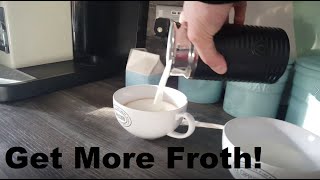 How to Get More Froth from Your Nespresso Coffee Aeroccino  Nespresso tips and help [upl. by Trent]