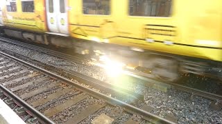 Merseyrail 507 009 making arcs at Birkdale station [upl. by Oicnerual]