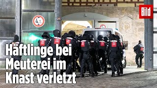 Gefängnismeuterei Polizei stürmt Knast in Thüringen  JVA Untermaßfeld [upl. by Kindig]